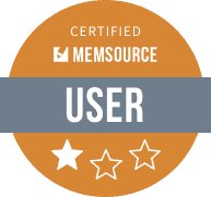 Gabriela Janiszewska Certified Memsource User Badge