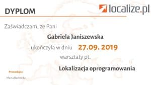 Lokalizacja oprogramowania dyplom Gabriela Janiszewska