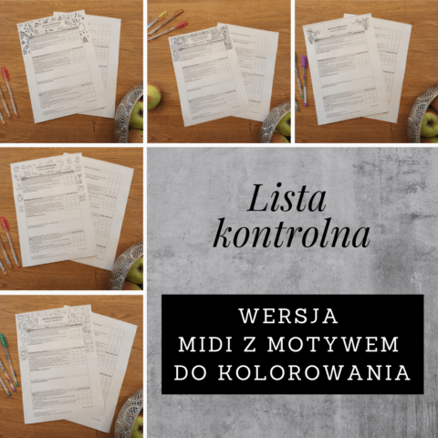 Lista kontrolna Midi Classic z motywem