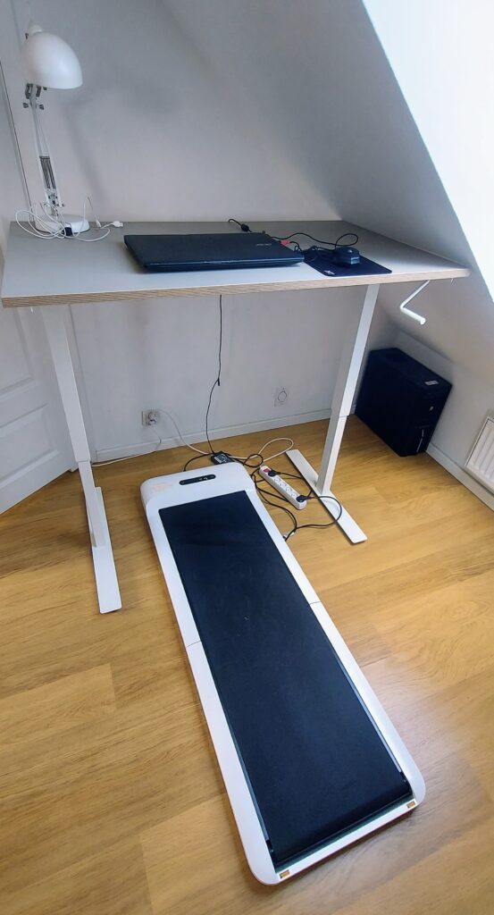 Home office set up with WalkingPad S1 Desk Treadmill
